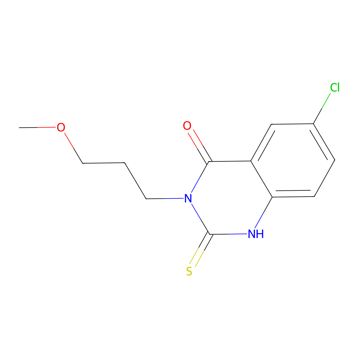 6-chloro-3-(3-methoxypropyl)-2-thioxo-2,3-dihydroquinazolin-4(1H)-one molecular structure, CAS 422527-05-7