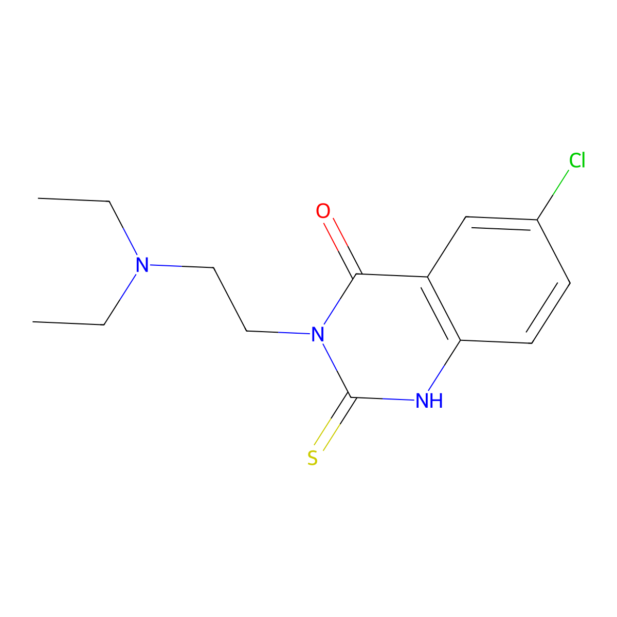 6-chloro-3-[2-(diethylamino)ethyl]-2-sulfanylidene-1H-quinazolin-4-one molecular structure, CAS 422527-14-8