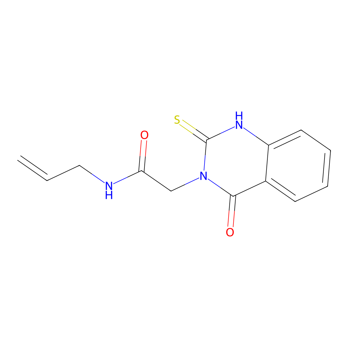 2-(4-oxo-2-sulfanylidene-1H-quinazolin-3-yl)-N-prop-2-enylacetamide molecular structure, CAS 422527-31-9