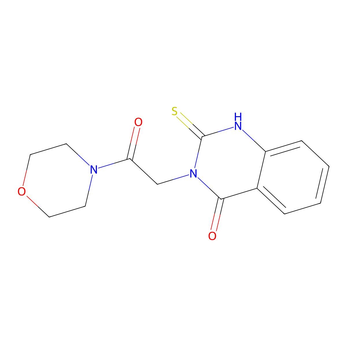 3-(2-morpholin-4-yl-2-oxoethyl)-2-sulfanylidene-1H-quinazolin-4-one molecular structure, CAS 422527-37-5