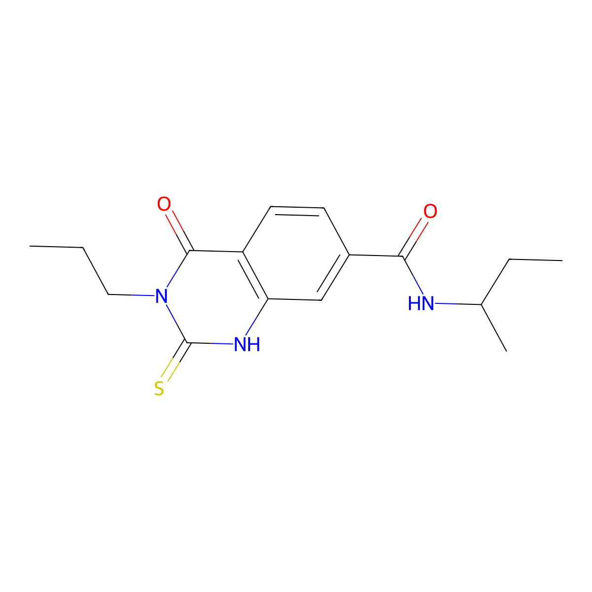 N-butan-2-yl-4-oxo-3-propyl-2-sulfanylidene-1H-quinazoline-7-carboxamide molecular structure, CAS 422527-47-7