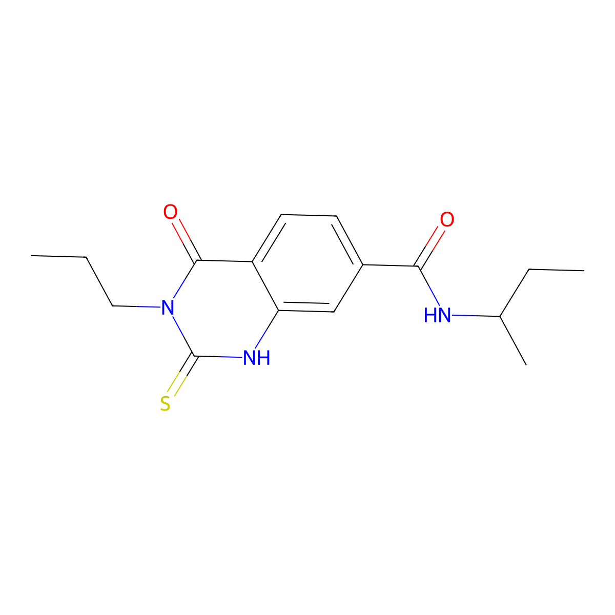 N-butan-2-yl-4-oxo-3-propyl-2-sulfanylidene-1H-quinazoline-7-carboxamide molecular structure, CAS 422527-47-7