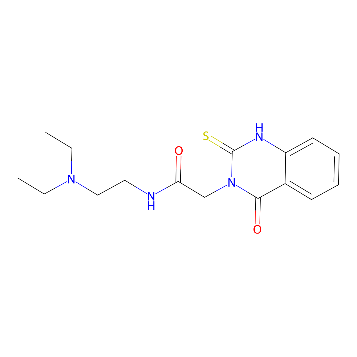 N-(2-(diethylamino)ethyl)-2-(4-oxo-2-thioxo-1,2-dihydroquinazolin-3(4H)-yl)acetamide molecular structure, CAS 422527-61-5