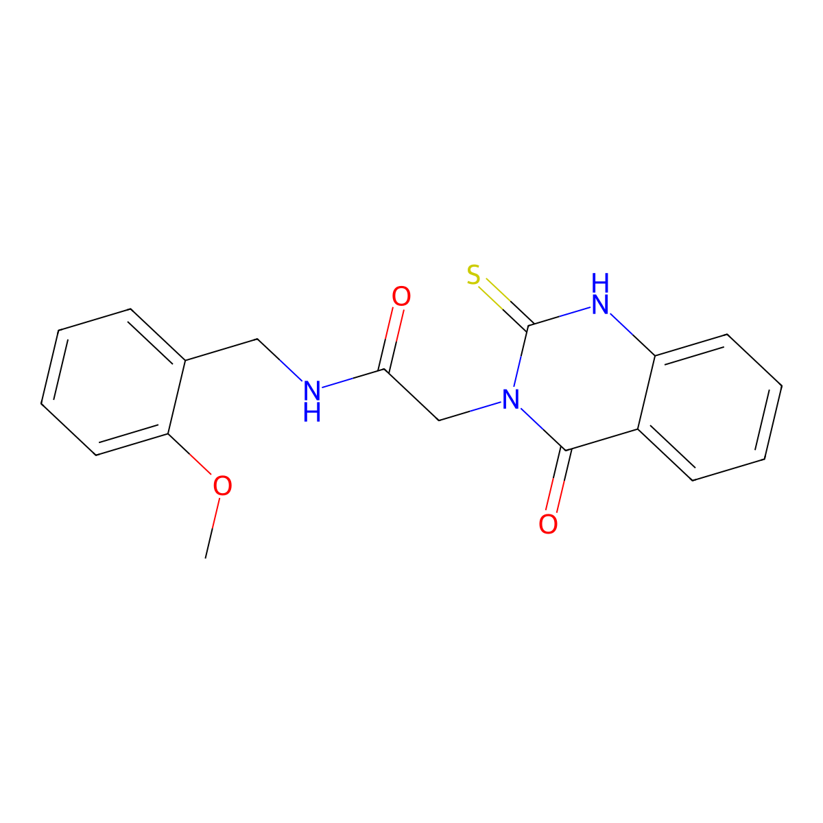 N-[(2-methoxyphenyl)methyl]-2-(4-oxo-2-sulfanylidene-1,2,3,4-tetrahydroquinazolin-3-yl)acetamide molecular structure, CAS 422527-81-9