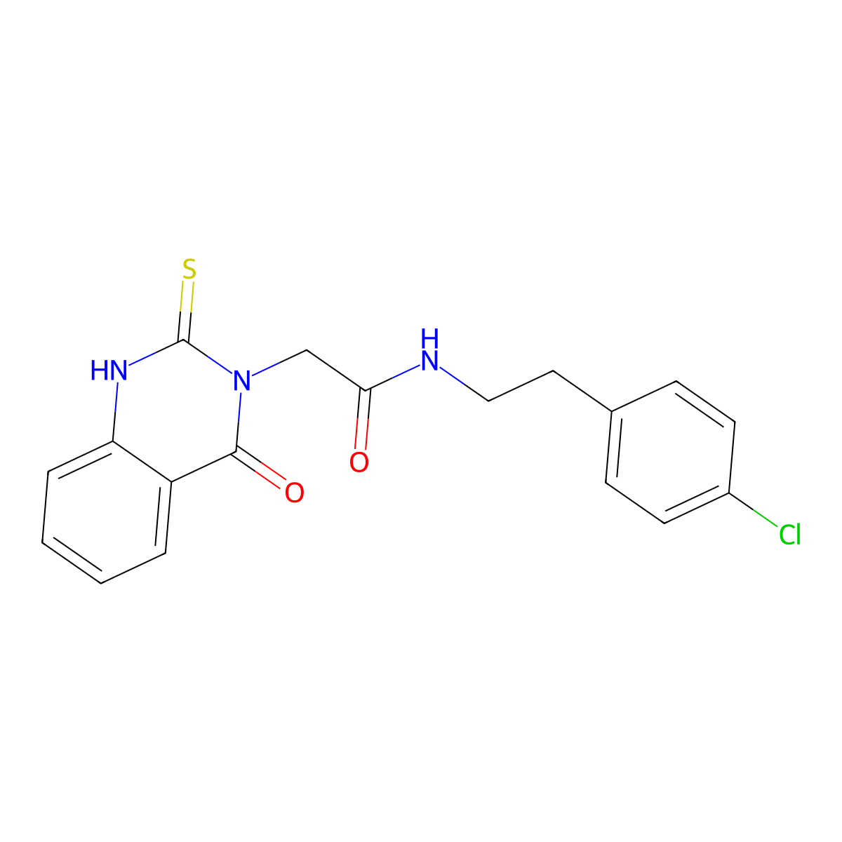 N-[2-(4-chlorophenyl)ethyl]-2-(4-oxo-2-sulfanylidene-1H-quinazolin-3-yl)acetamide molecular structure, CAS 422528-05-0
