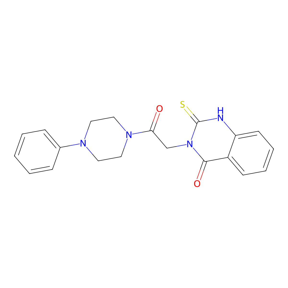 3-[2-oxo-2-(4-phenylpiperazin-1-yl)ethyl]-2-sulfanylidene-1H-quinazolin-4-one molecular structure, CAS 422528-16-3