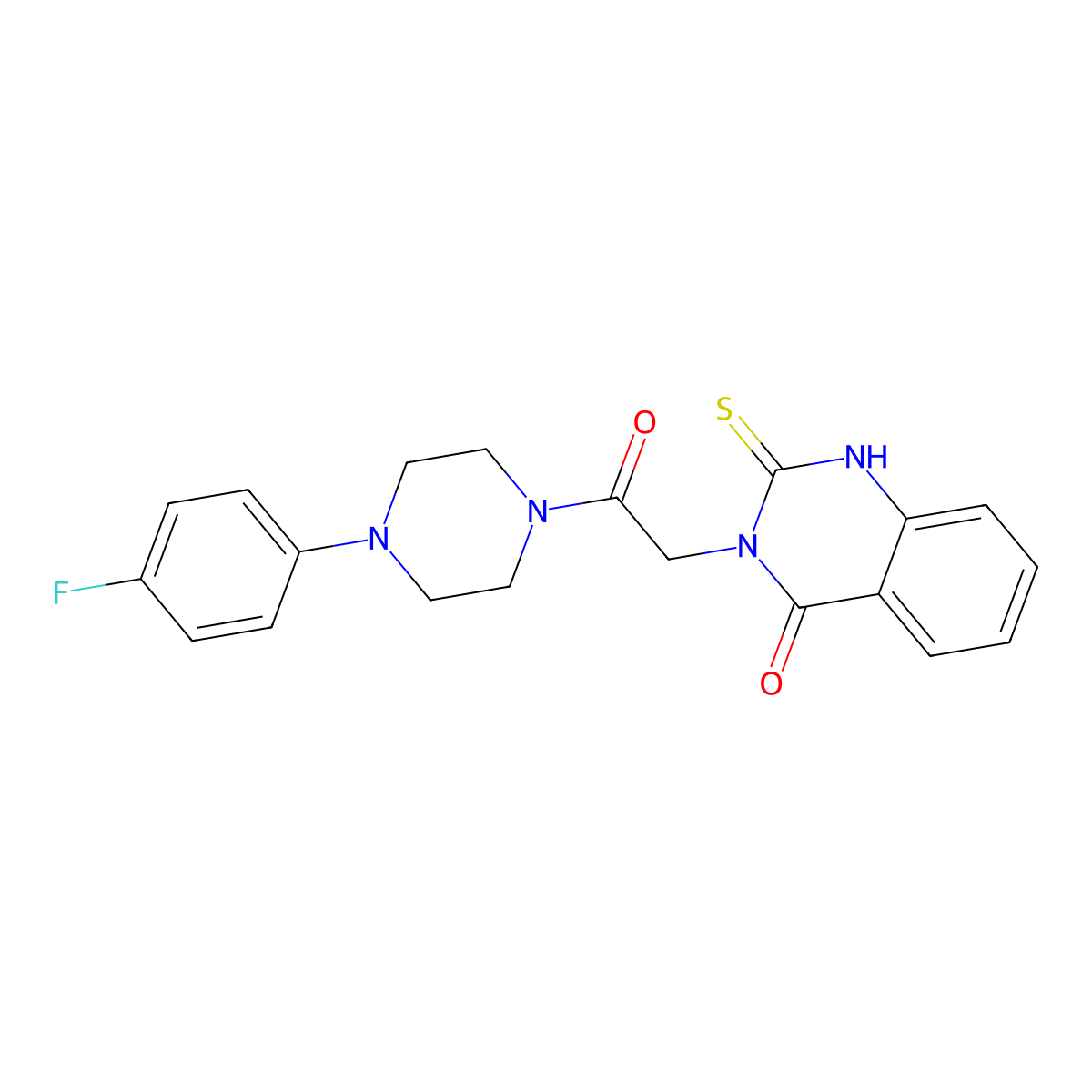 3-[2-[4-(4-fluorophenyl)piperazin-1-yl]-2-oxoethyl]-2-sulfanylidene-1H-quinazolin-4-one molecular structure, CAS 422528-45-8