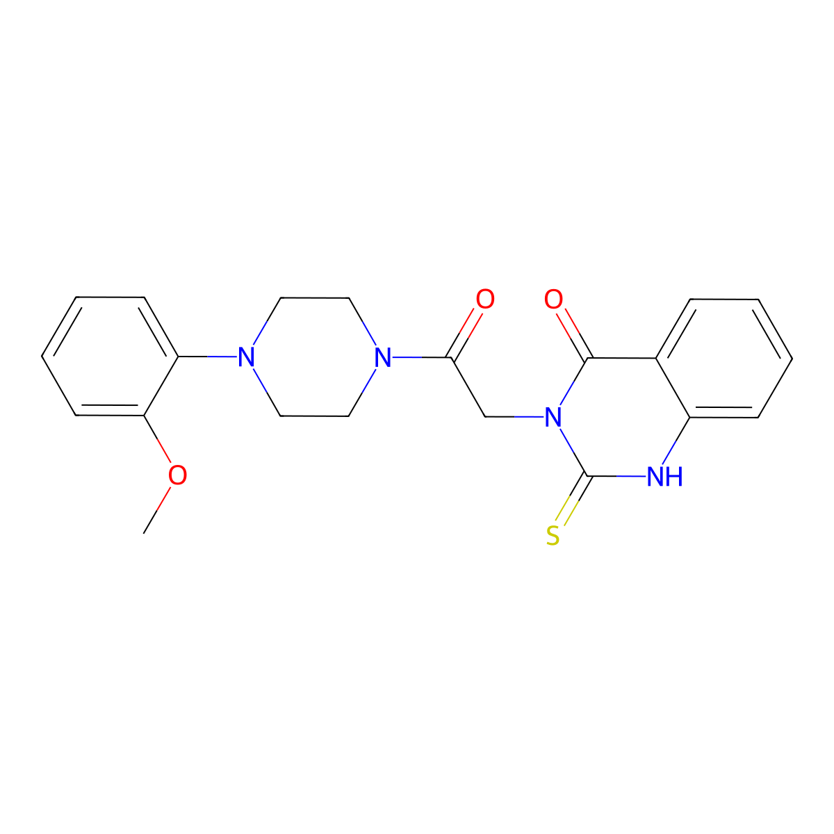 3-[2-[4-(2-methoxyphenyl)piperazin-1-yl]-2-oxoethyl]-2-sulfanylidene-1H-quinazolin-4-one molecular structure, CAS 422528-74-3