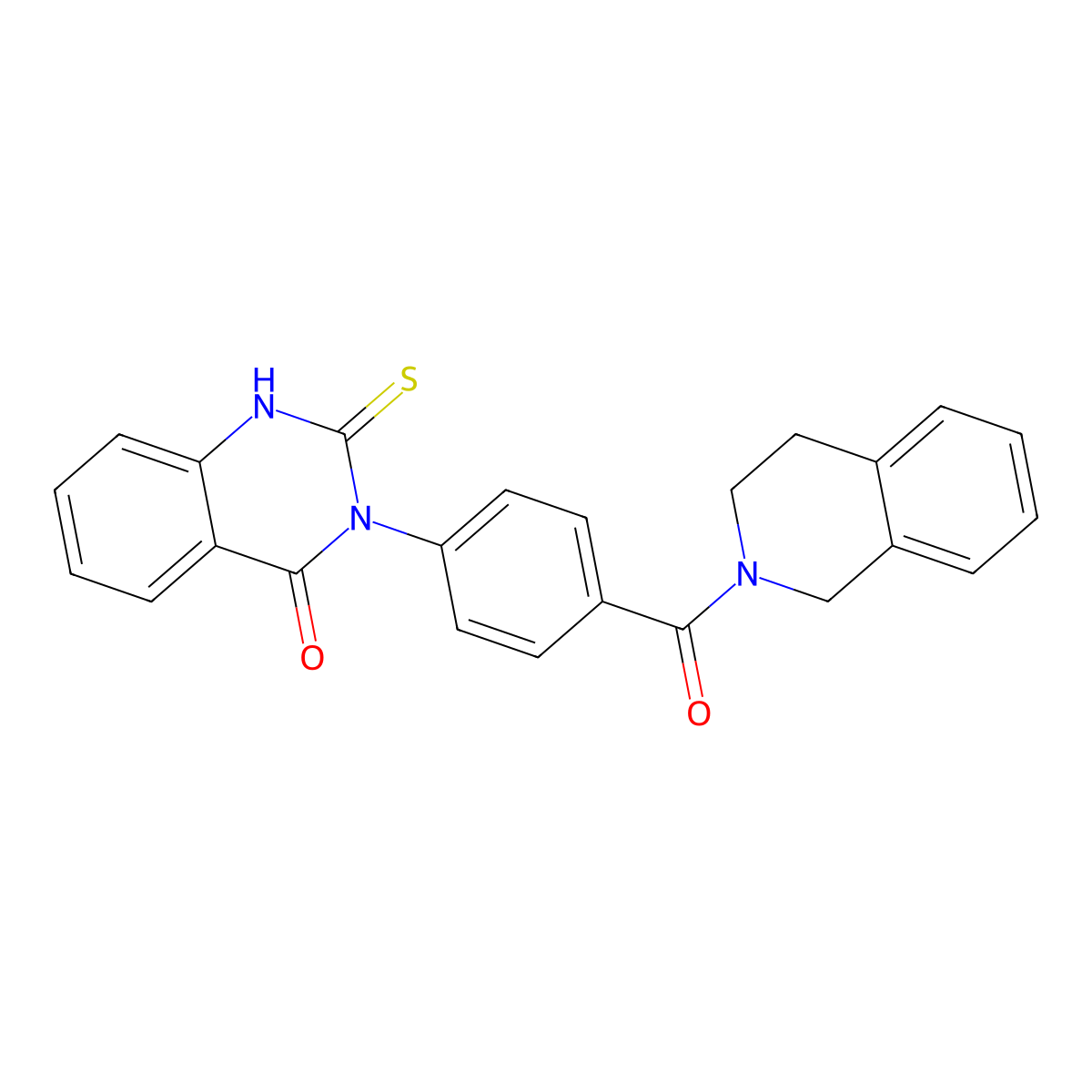 3-[4-(3,4-dihydro-1H-isoquinoline-2-carbonyl)phenyl]-2-sulfanylidene-1H-quinazolin-4-one molecular structure, CAS 422528-81-2