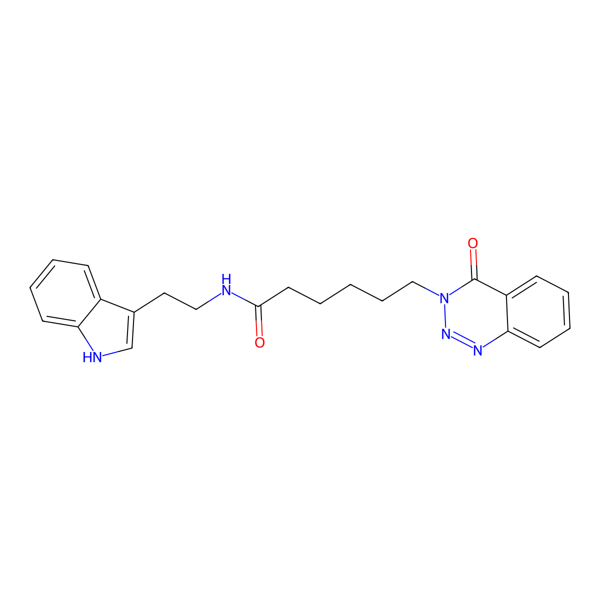 N-(2-(1H-indol-3-yl)ethyl)-6-(4-oxobenzo[d][1,2,3]triazin-3(4H)-yl)hexanamide molecular structure, CAS 422531-76-8