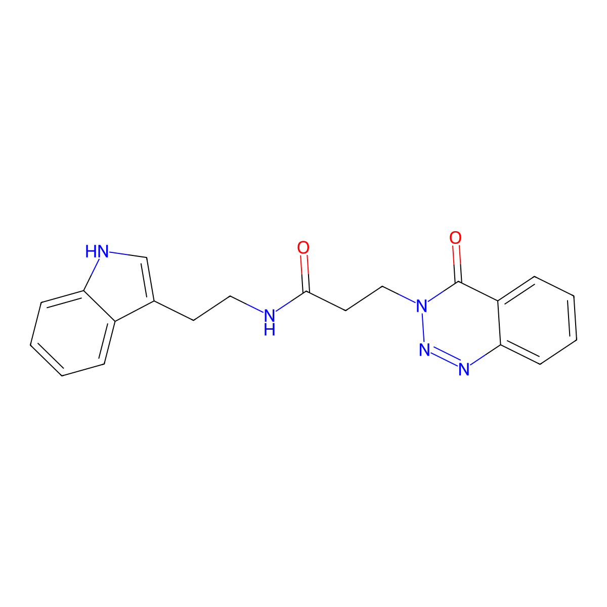 N-[2-(1H-indol-3-yl)ethyl]-3-(4-oxo-1,2,3-benzotriazin-3-yl)propanamide molecular structure, CAS 422531-77-9