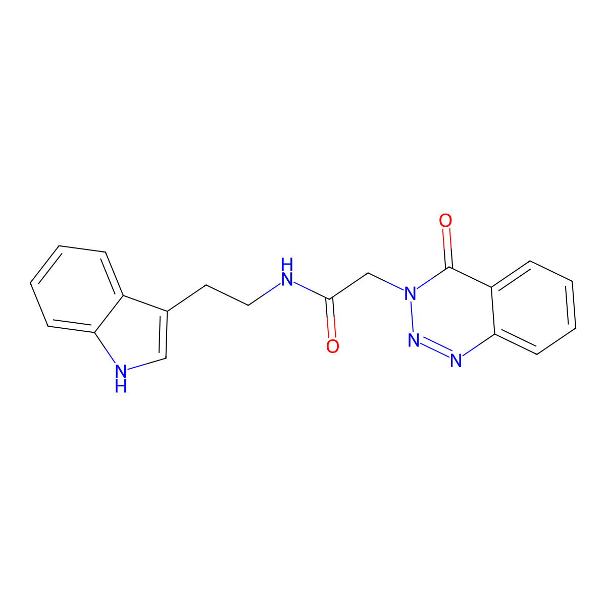 N-(2-(1H-indol-3-yl)ethyl)-2-(4-oxobenzo[d][1,2,3]triazin-3(4H)-yl)acetamide molecular structure, CAS 422531-78-0