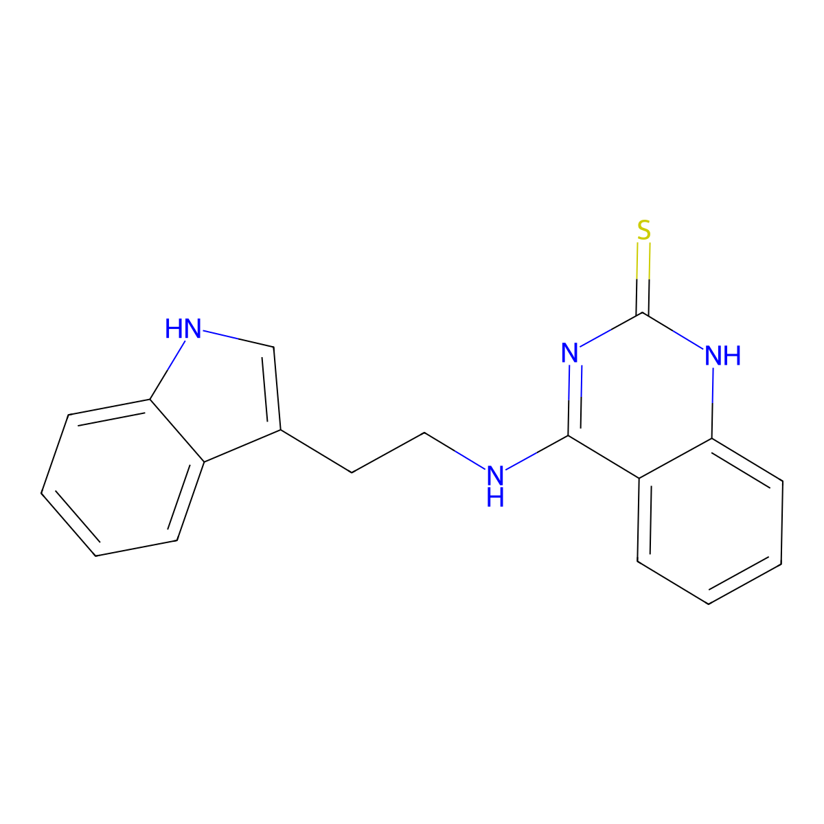 4-{[2-(1H-indol-3-yl)ethyl]amino}-1,2-dihydroquinazoline-2-thione molecular structure, CAS 422531-79-1