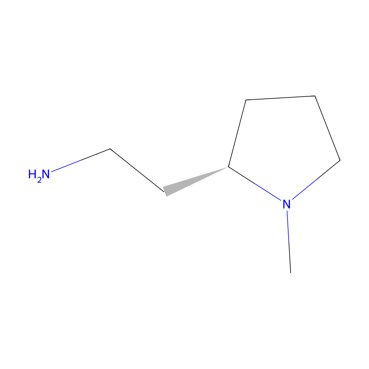 (2S)-1-Methyl-2-pyrrolidineethanamine molecular structure, CAS 422545-95-7