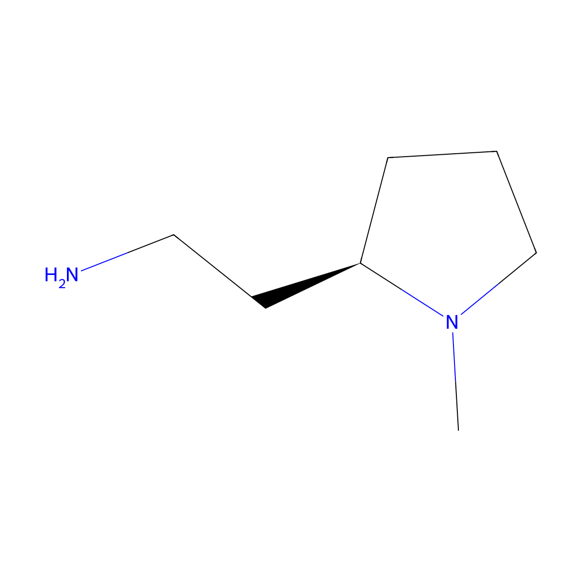 (R)-2-(1-Methylpyrrolidin-2-yl)ethanamine molecular structure, CAS 422545-96-8