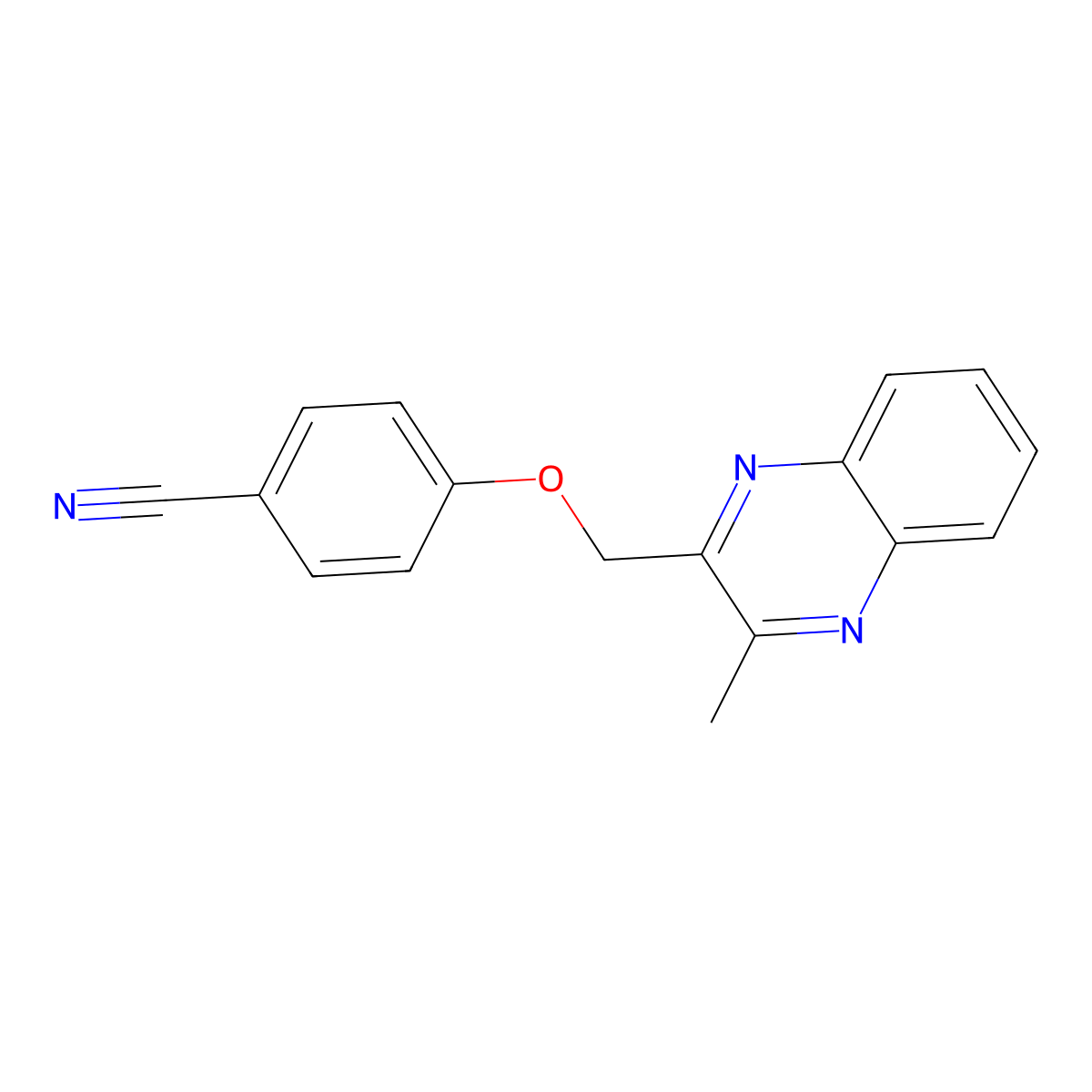 4-[(3-Methylquinoxalin-2-yl)methoxy]benzonitrile molecular structure, CAS 422551-81-3