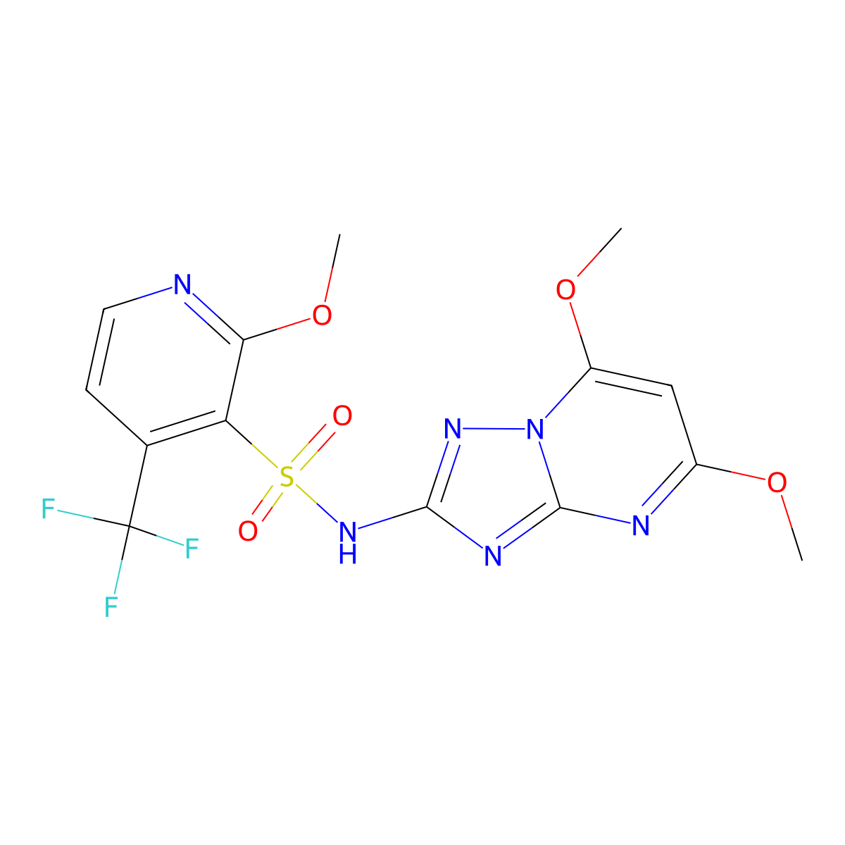 Pyroxsulam molecular structure, CAS 422556-08-9