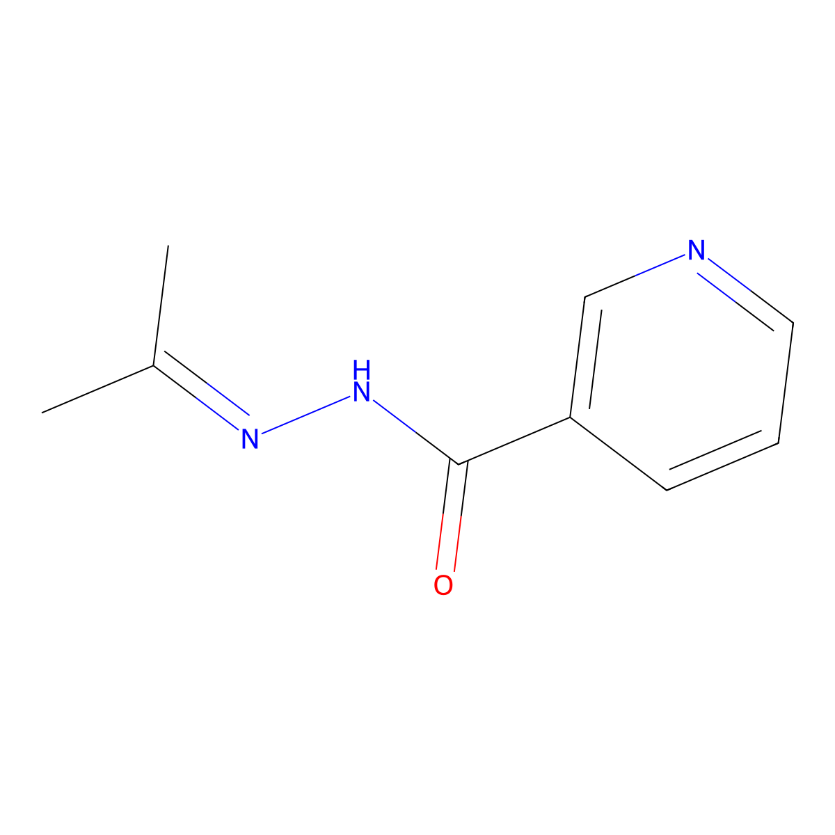 N'-(1-Methylethylidene)nicotinohydrazide molecular structure, CAS 4226-39-5