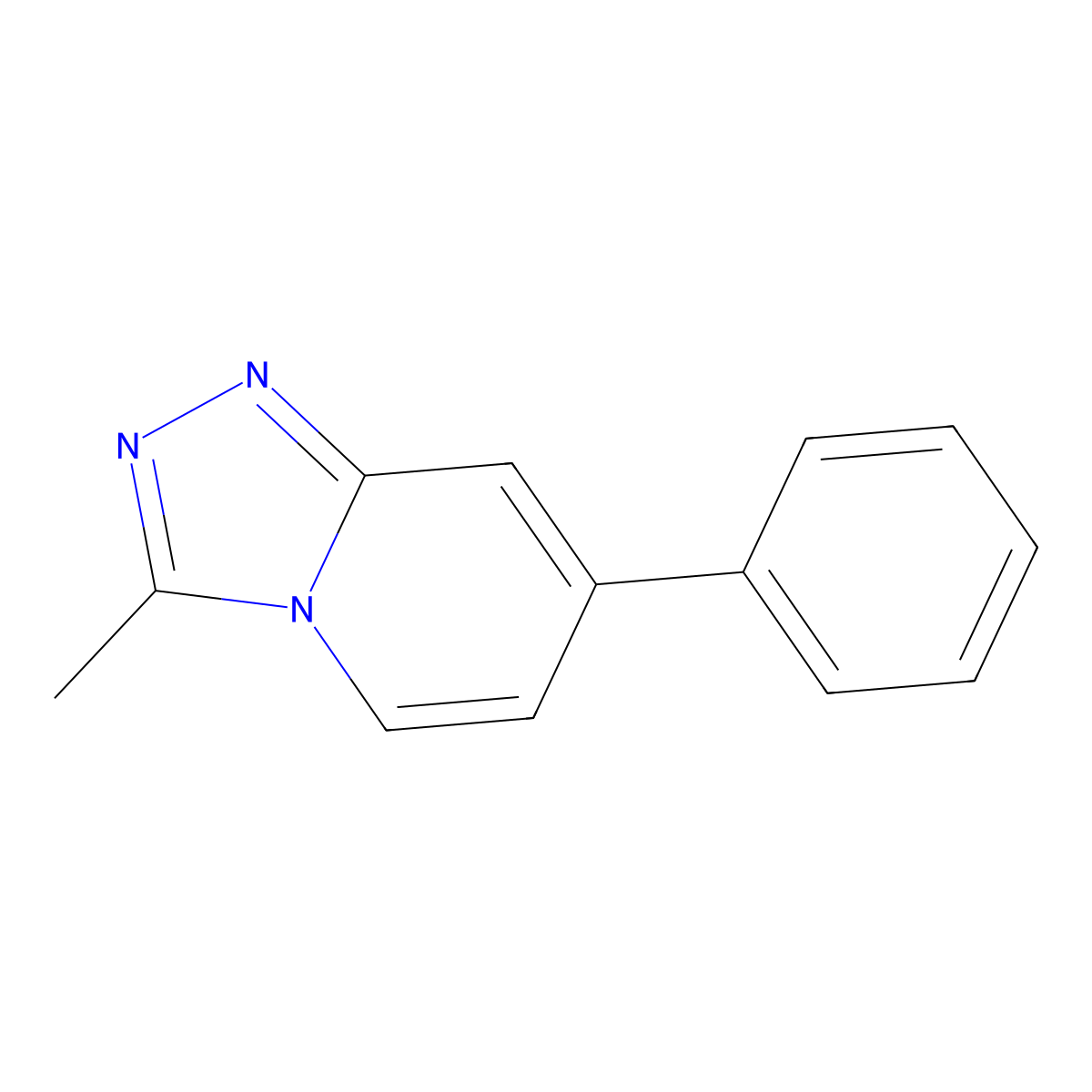 3-Methyl-7-phenyl-[1,2,4]triazolo[4,3-a]pyridine molecular structure, CAS 42260-21-9