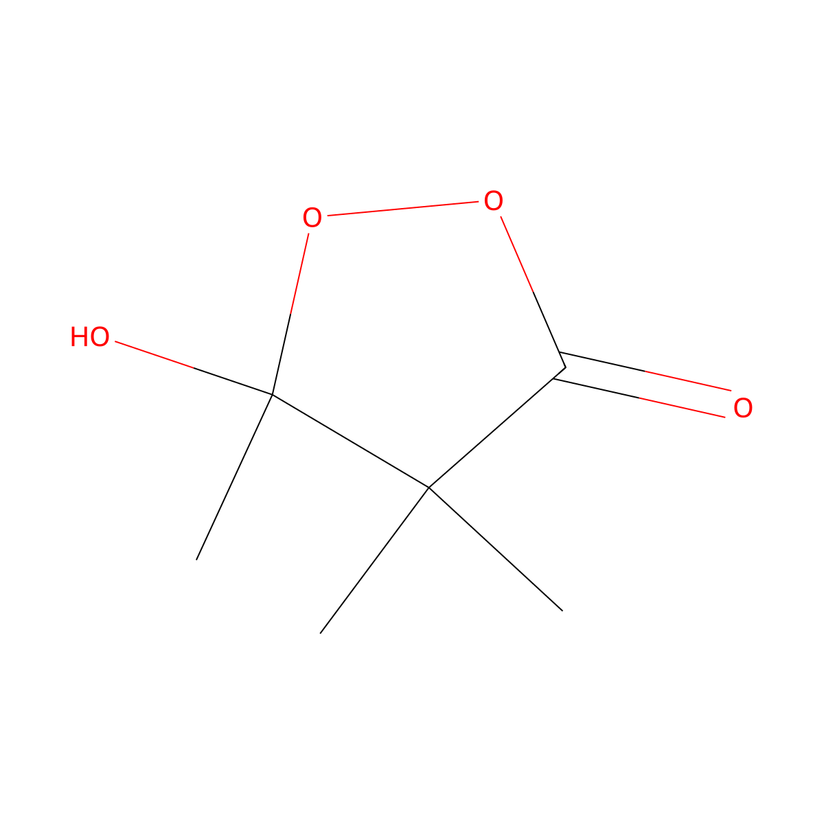 5-Hydroxy-4,4,5-trimethyldioxolan-3-one molecular structure, CAS 42260-64-0