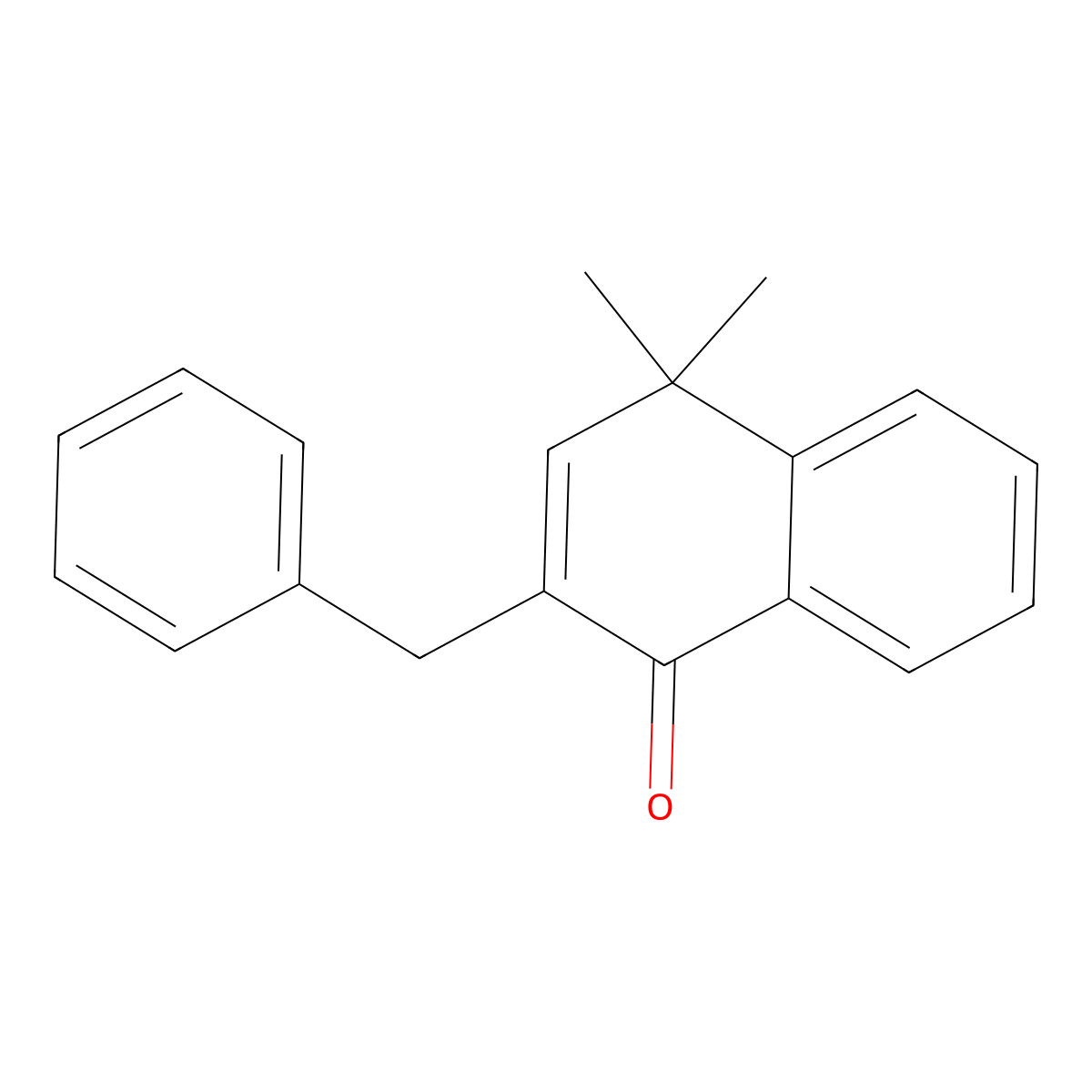 2-Benzyl-4,4-dimethylnaphthalen-1(4h)-one molecular structure, CAS 42262-37-3