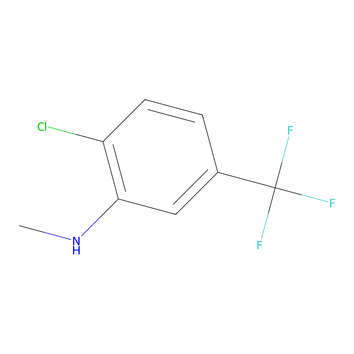 2-Chloro-N-methyl-5-(trifluoromethyl)aniline molecular structure, CAS 42265-74-7