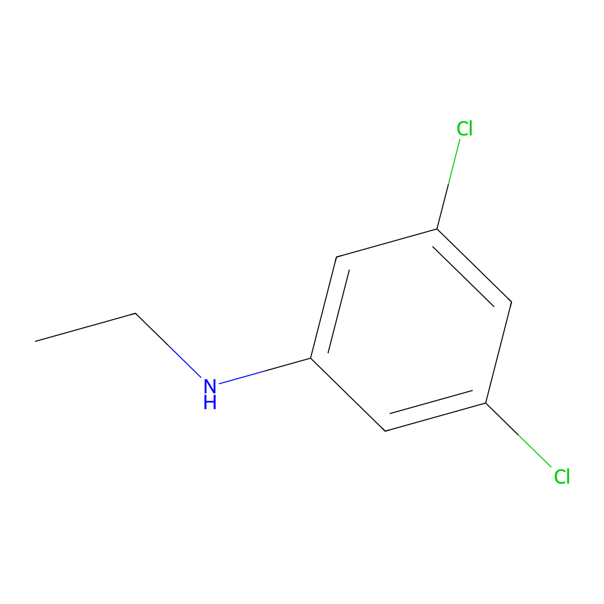 3,5-dichloro-N-ethylaniline molecular structure, CAS 42266-02-4