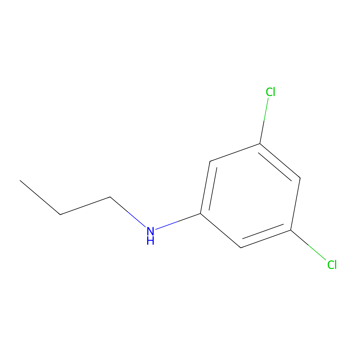 N-(3,5-dichlorophenyl)-N-propylamine molecular structure, CAS 42266-04-6