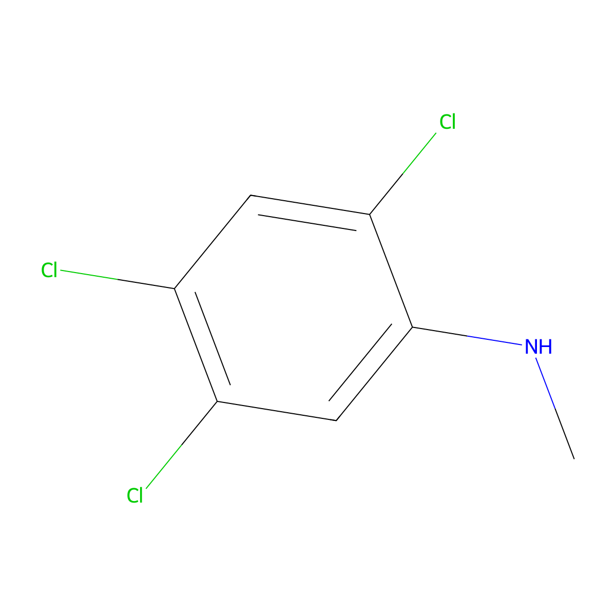 2,4,5-Trichloro-N-methylbenzenamine molecular structure, CAS 42266-05-7