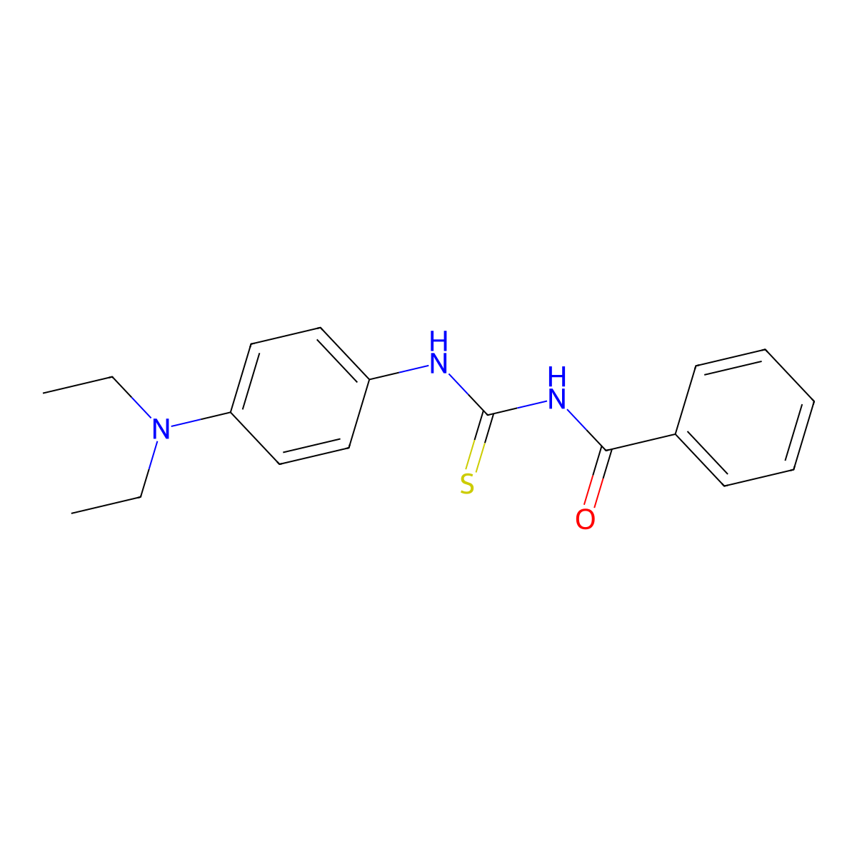 N-[[4-(diethylamino)phenyl]carbamothioyl]benzamide molecular structure, CAS 42266-67-1
