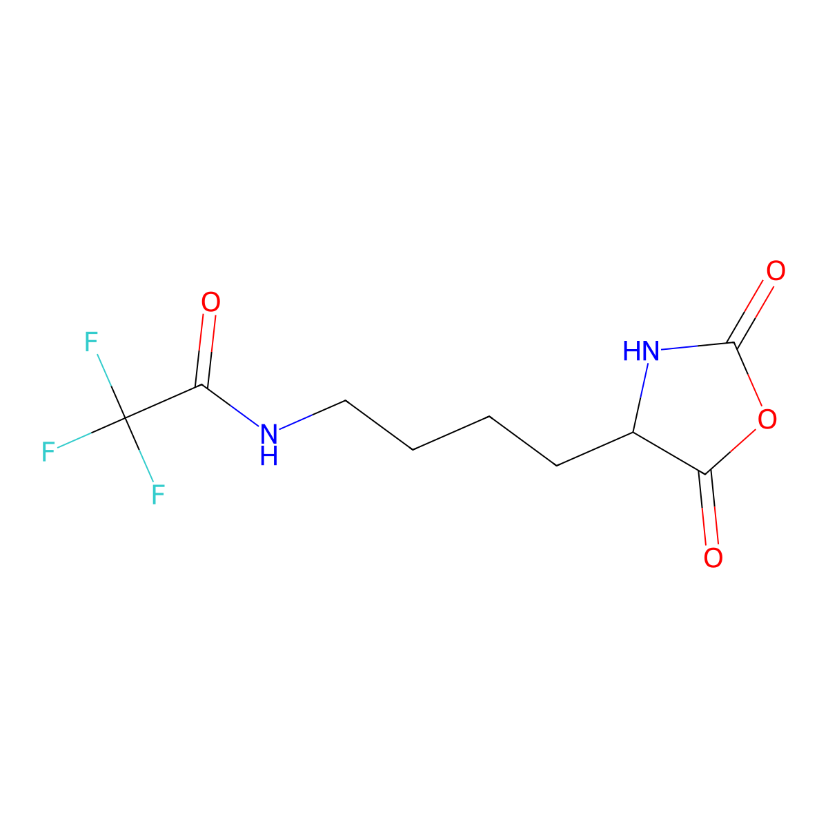 N-Trifluoroacetyl-L-lysine N-carboxyanhydride molecular structure, CAS 42267-27-6
