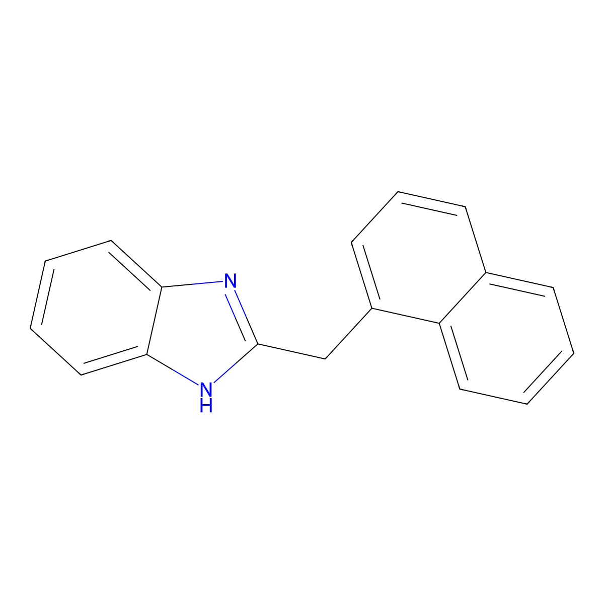2-(1-Naphthylmethyl)benzimidazole molecular structure, CAS 42268-60-0