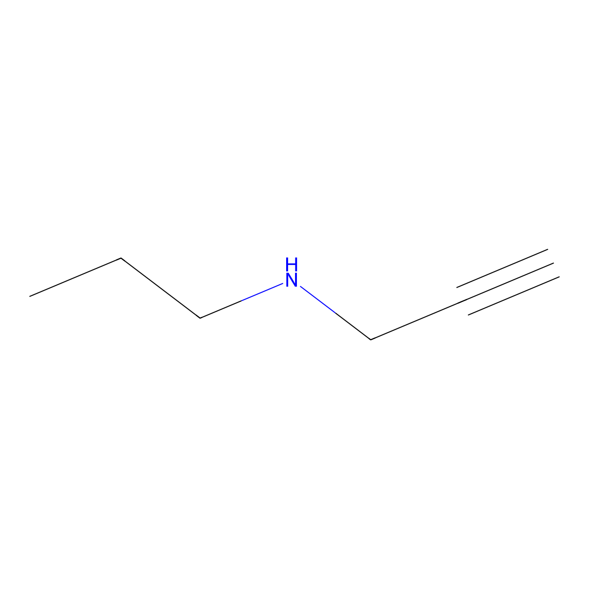 (Prop-2-yn-1-yl)(propyl)amine molecular structure, CAS 42268-62-2