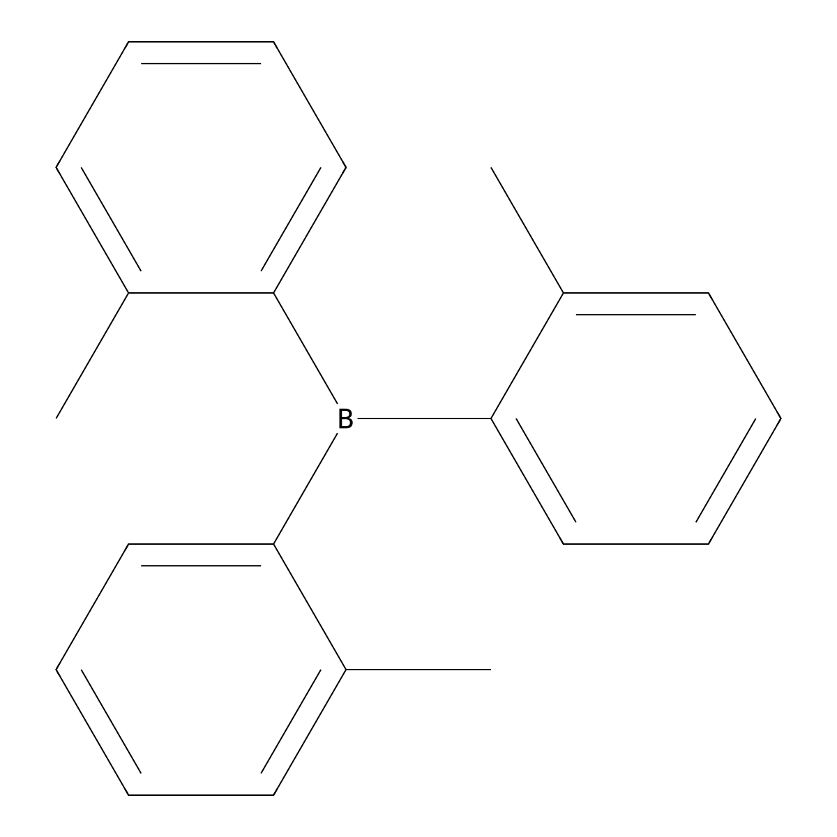 Tris(2-methylphenyl)borane molecular structure, CAS 42270-57-5