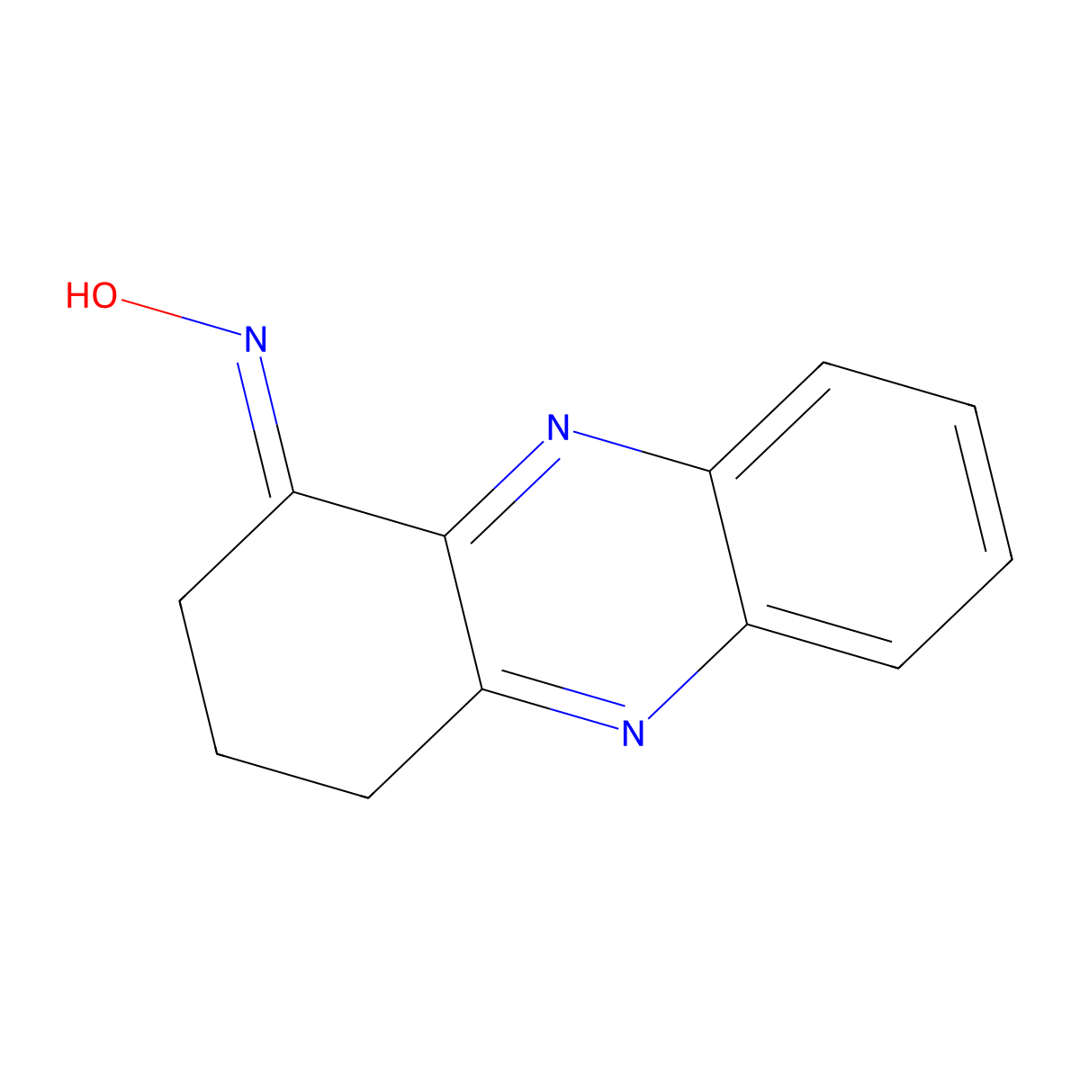 3,4-Dihydro-1(2H)-phenazinone oxime molecular structure, CAS 42272-79-7