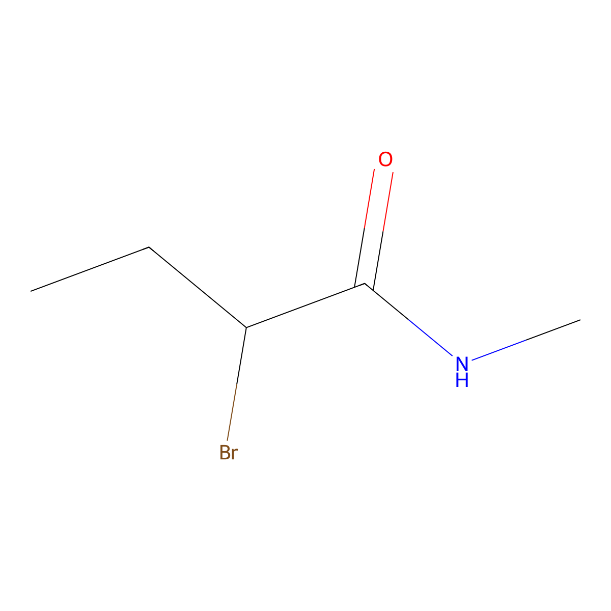 2-bromo-N-methylbutanamide molecular structure, CAS 42275-49-0
