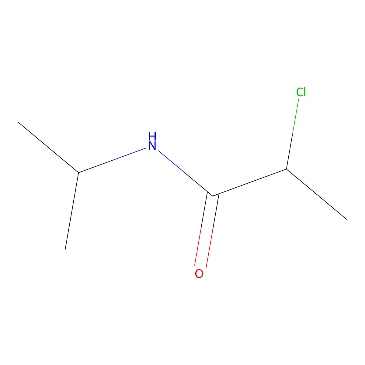 2-chloro-N-(propan-2-yl)propanamide molecular structure, CAS 42275-92-3