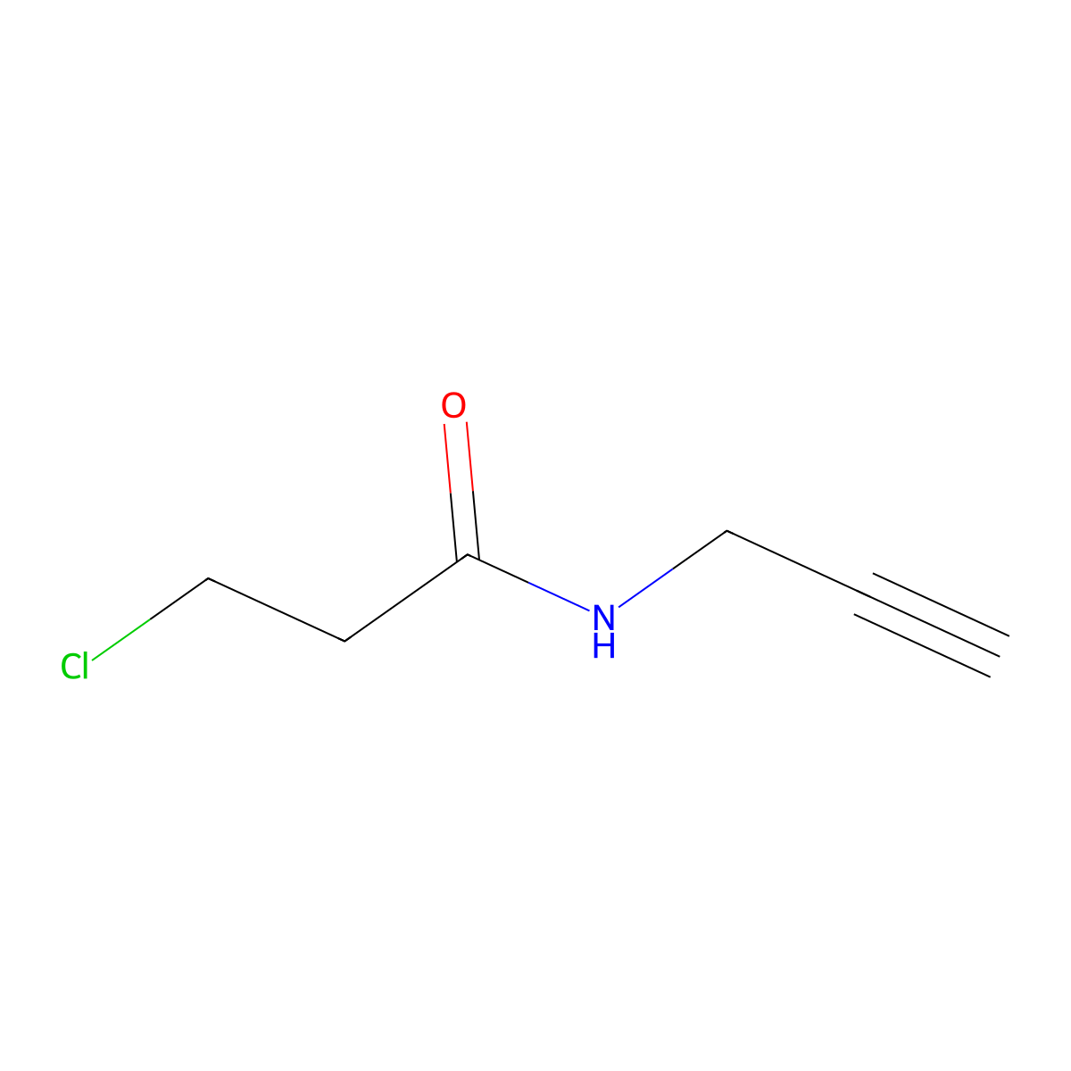 3-Chloro-N-(2-propyn-1-YL)propionamide molecular structure, CAS 42275-96-7