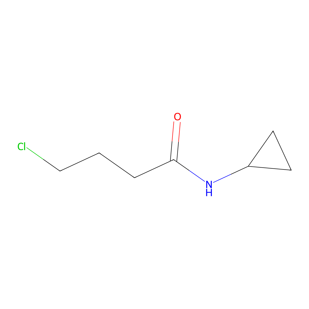 4-chloro-N-cyclopropylbutanamide molecular structure, CAS 42276-20-0