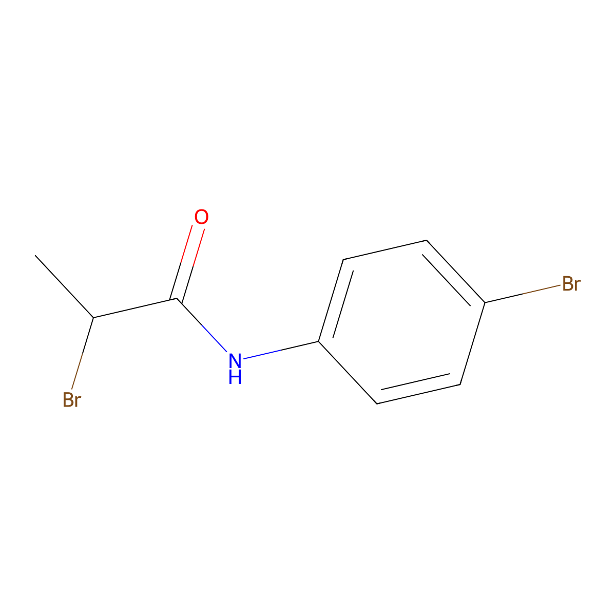 2-bromo-N-(4-bromophenyl)propanamide molecular structure, CAS 42276-46-0