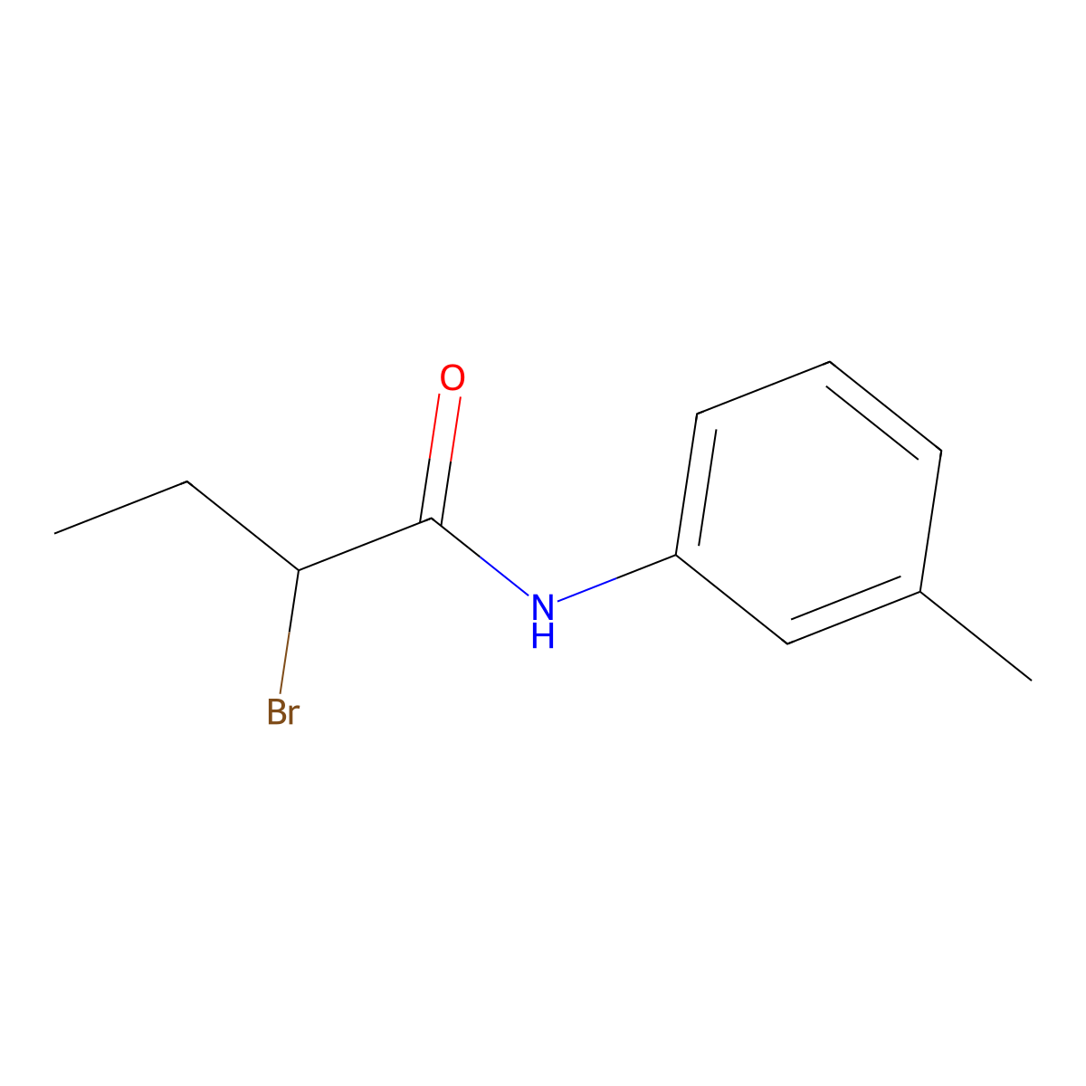 2-bromo-N-(3-methylphenyl)butanamide molecular structure, CAS 42276-53-9