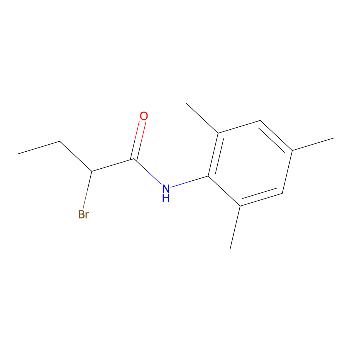 2-bromo-N-mesitylbutanamide molecular structure, CAS 42276-56-2