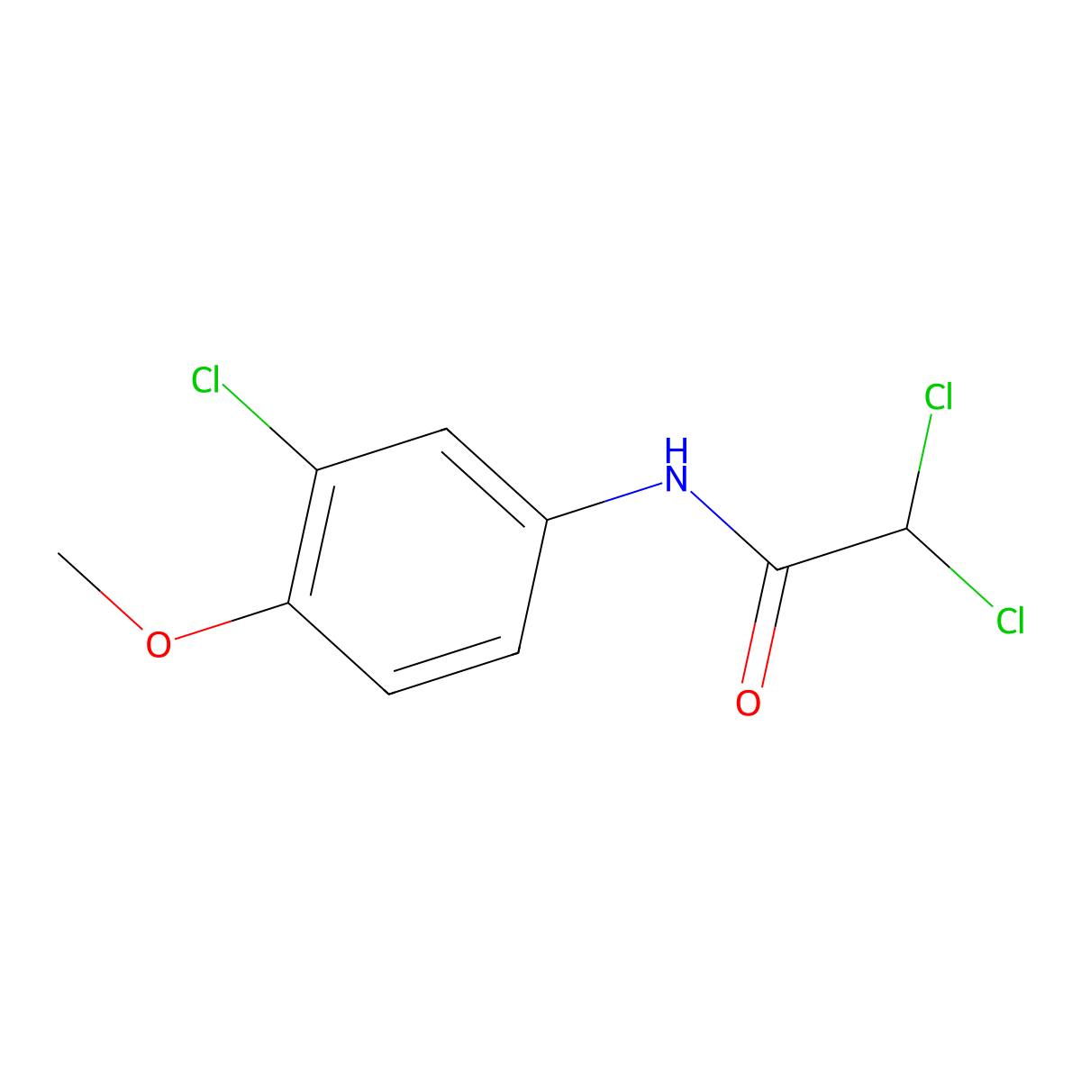 2,2-dichloro-N-(3-chloro-4-methoxyphenyl)acetamide molecular structure, CAS 42276-67-5