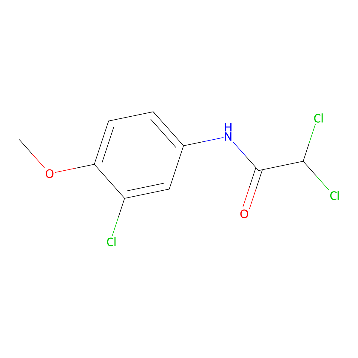 2,2-dichloro-N-(3-chloro-4-methoxyphenyl)acetamide molecular structure, CAS 42276-67-5