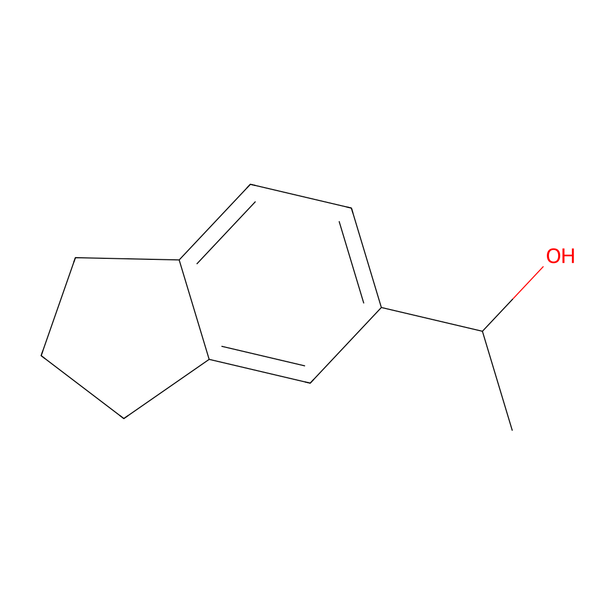 1-(2,3-Dihydro-1H-inden-5-yl)ethan-1-ol molecular structure, CAS 4228-12-0