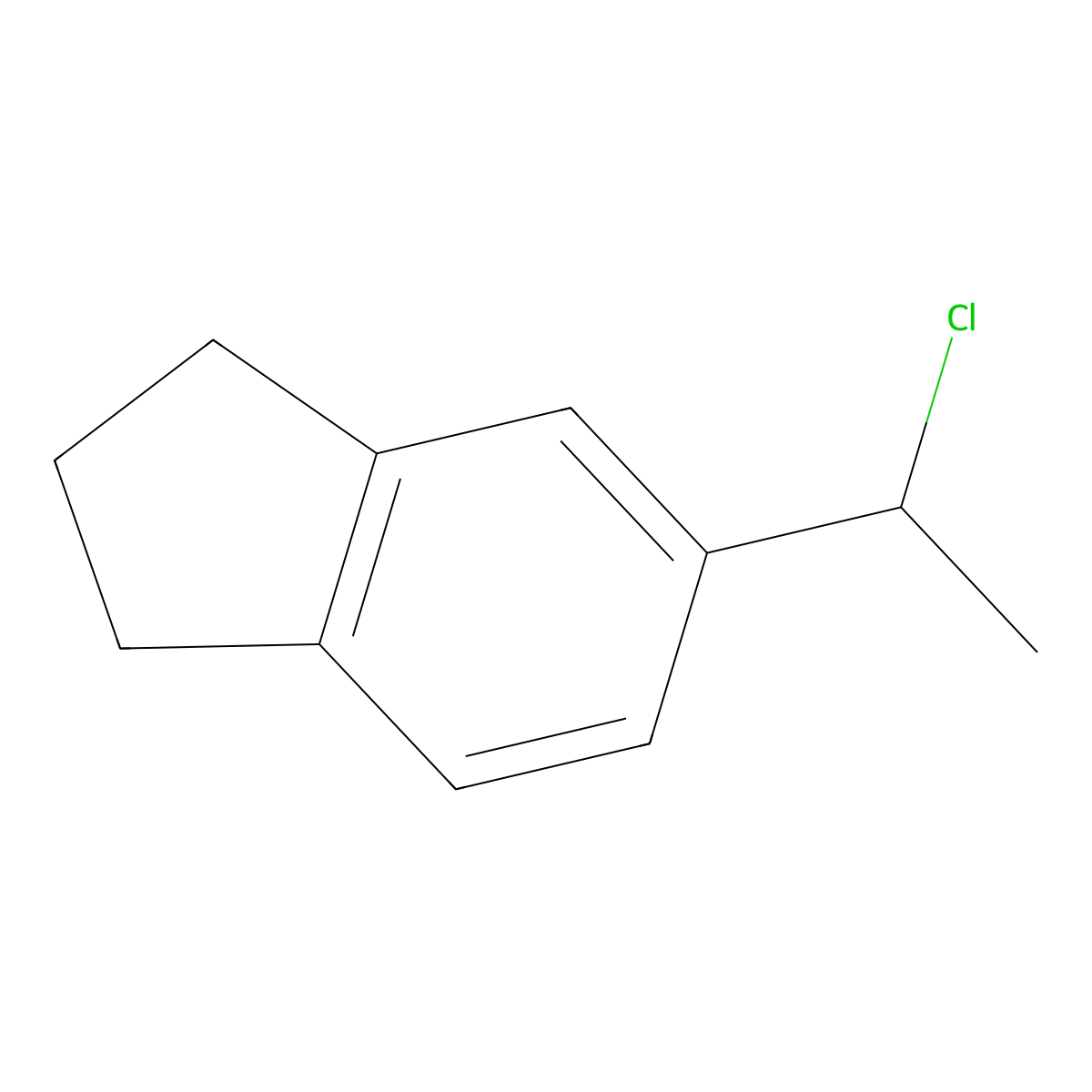 5-(1-chloroethyl)-2,3-dihydro-1H-indene molecular structure, CAS 4228-22-2