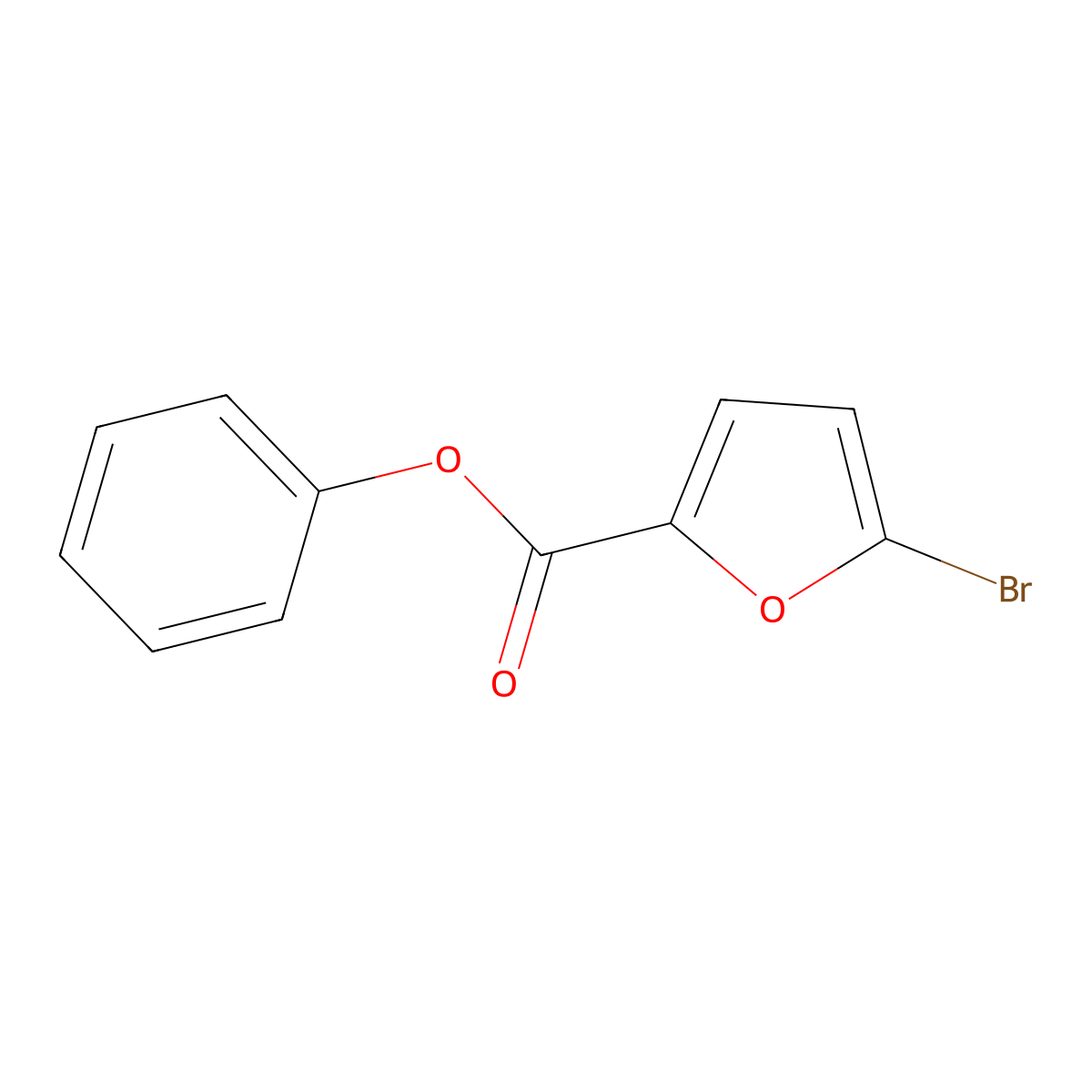 Phenyl 5-bromofuran-2-carboxylate molecular structure, CAS 42280-59-1