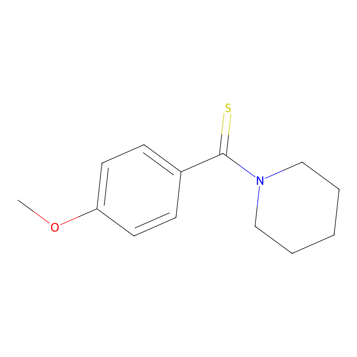 1-(4-Methoxybenzothioyl)piperidine molecular structure, CAS 42285-17-6