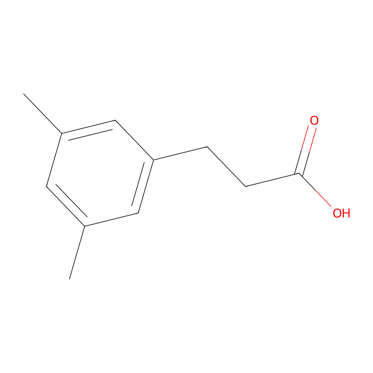 3-(3,5-Dimethylphenyl)propanoic acid molecular structure, CAS 42287-87-6