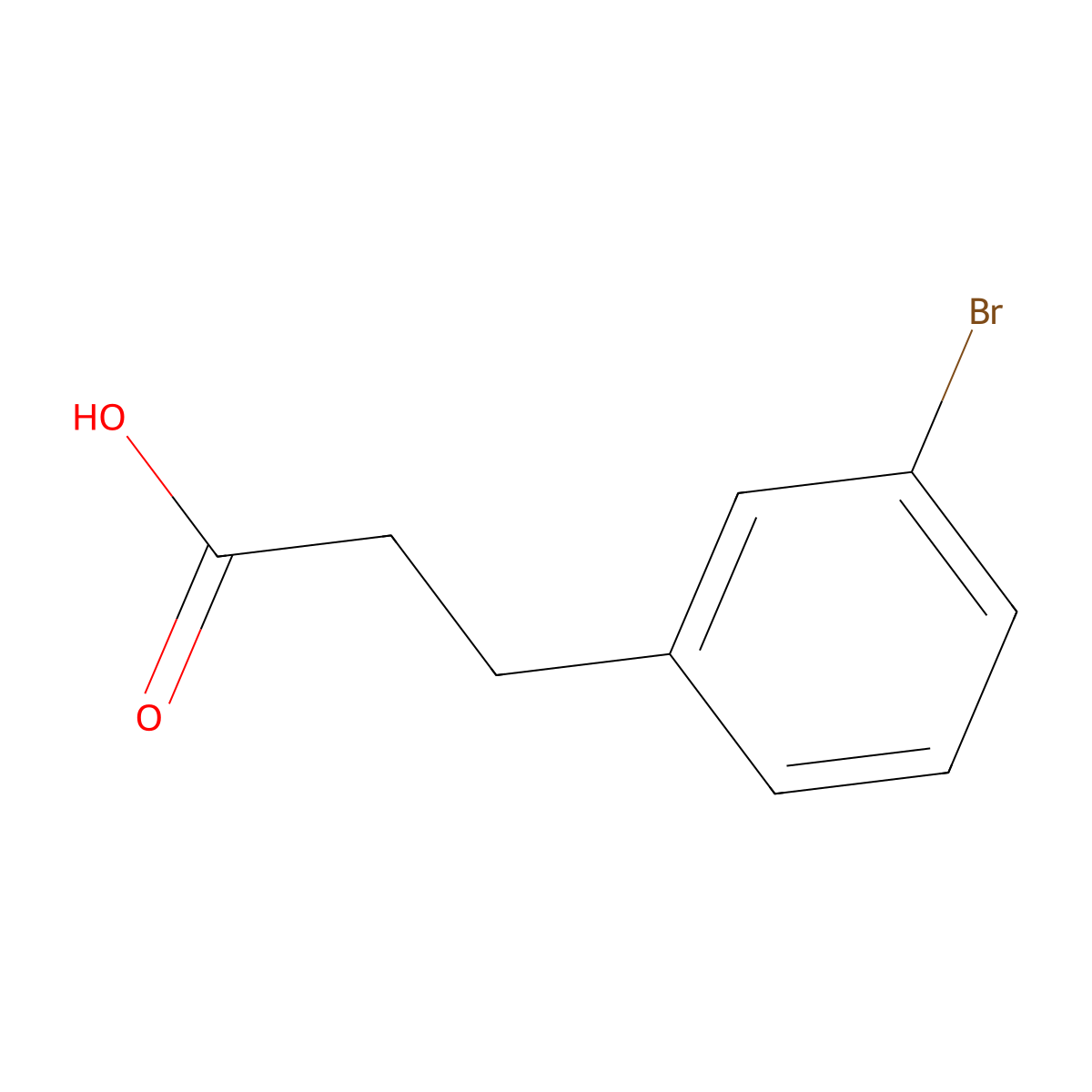 3-(3-bromophenyl)propanoic Acid molecular structure, CAS 42287-90-1